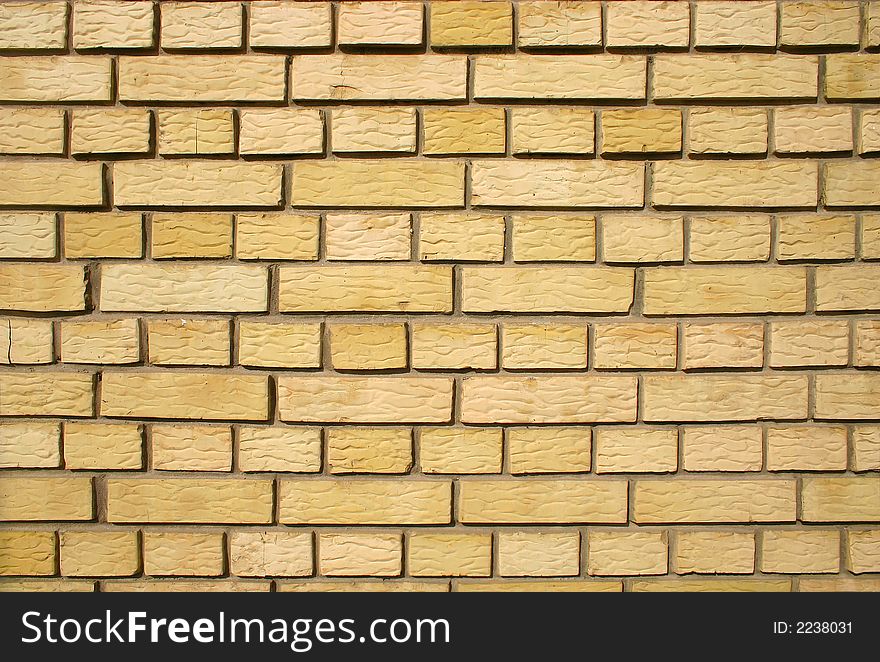Yellow brick wall,can be used like texture.Very detailed.