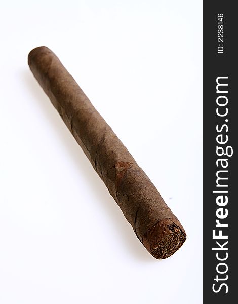 Isolated cigar on white background