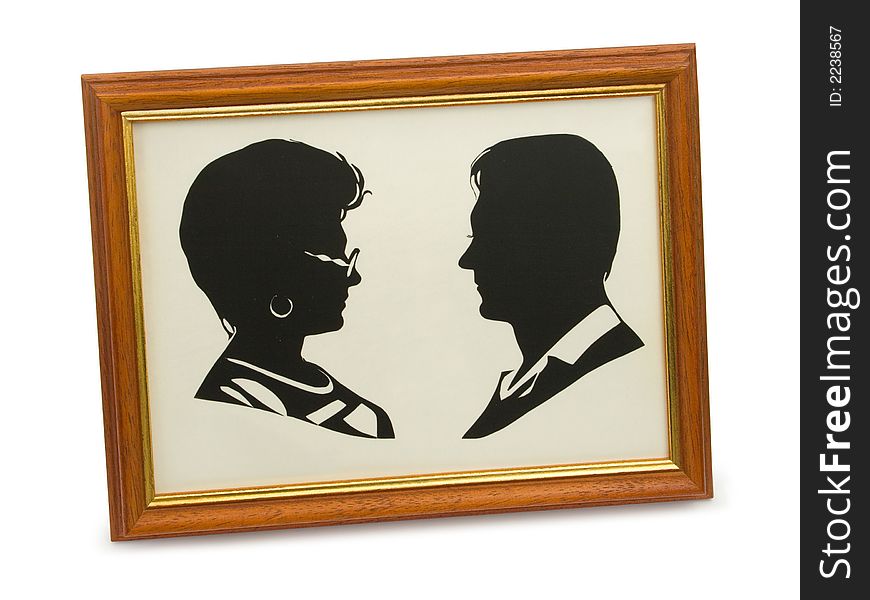 Silhouette Of Couple In Frame