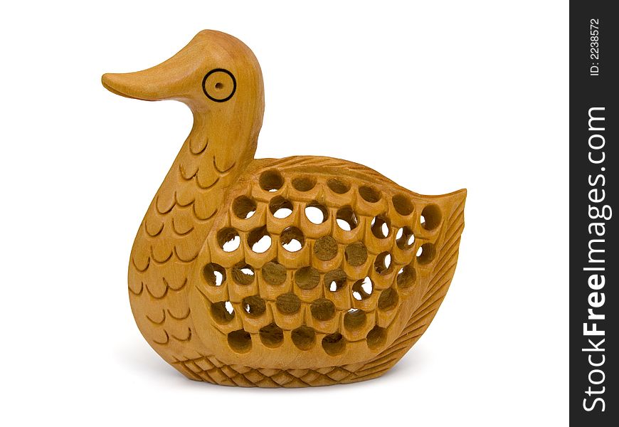 Wooden figurine of duck