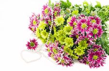 Chrysanthemums And Pearl Stock Image Chrysanthemums And Pearl Stock Image