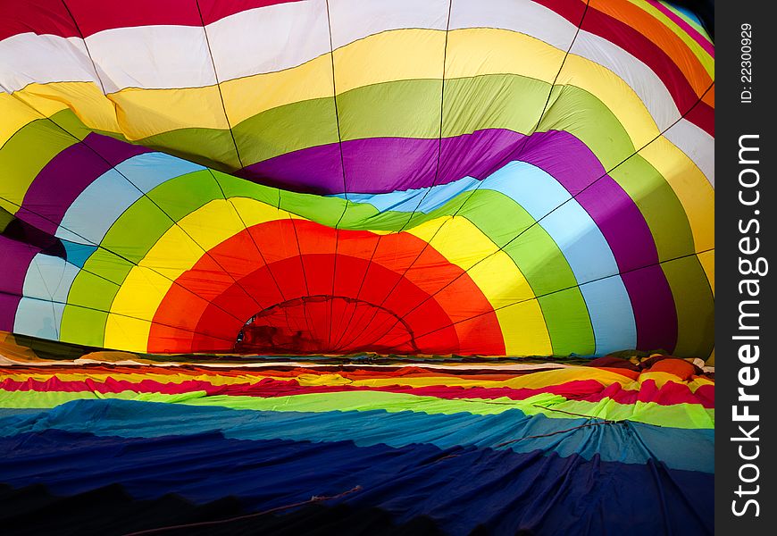 Abstract of Colorful balloon inside