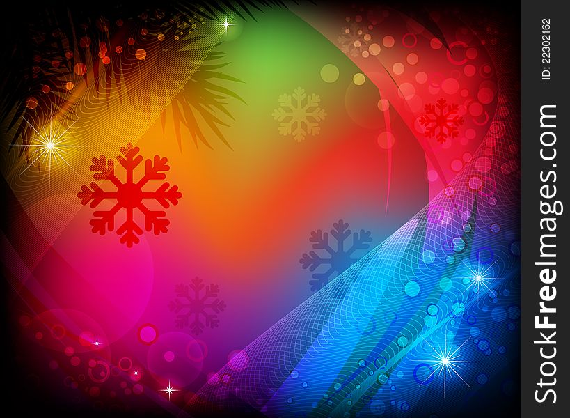 Winter holiday background with snowflakes