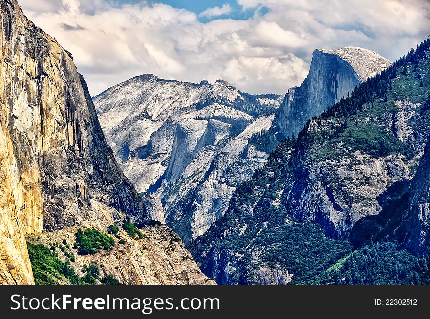 Yosemite landscape with Half Dome