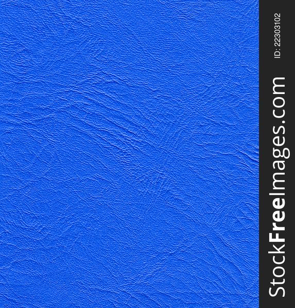 Closeup fragment blue leather texture. Hi res