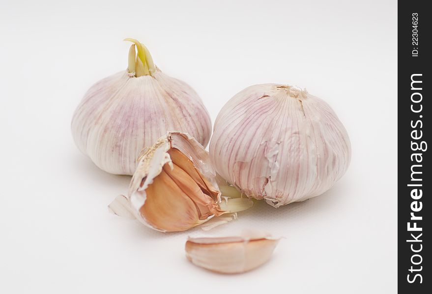 Garlic meal peeping products advertising vitamins prelabel macroshooting vegetable diet