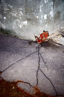 Crack In Asphalt Vertical Stock Photography Crack In Asphalt Vertical Stock Photography