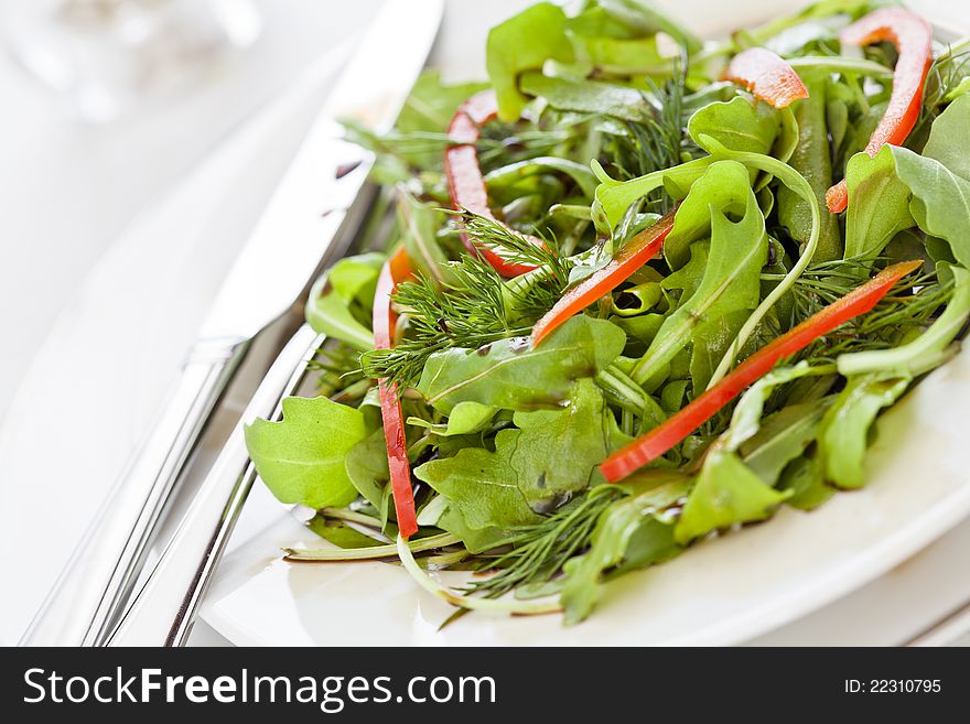 Close up photograph of a fresh healthy salad. Close up photograph of a fresh healthy salad