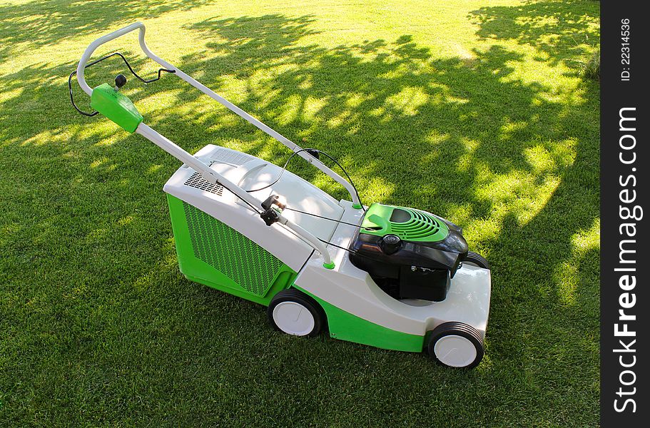 Lawn Mower On The Grass