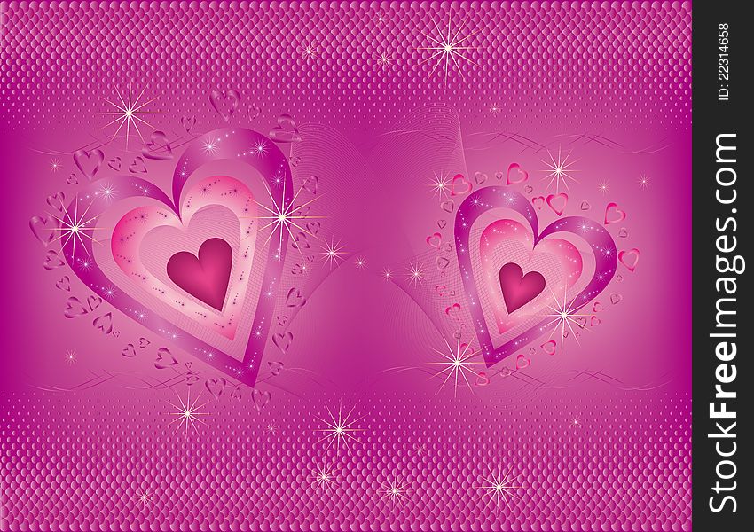 Bright celebratory Valentine's  Day background  abstract with hearts and colorful elements. . Bright celebratory Valentine's  Day background  abstract with hearts and colorful elements.