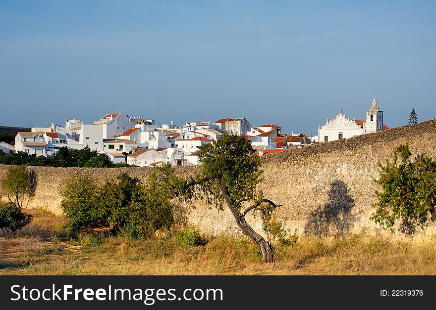 View of the ancient center of Lagos in Algarve,Portugal