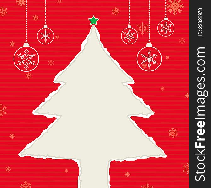 High details illustration of ripped christmas tree background. High details illustration of ripped christmas tree background.