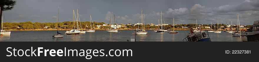 Panoramic view form Porto Colom (Mallorca - Spain). Panoramic view form Porto Colom (Mallorca - Spain)