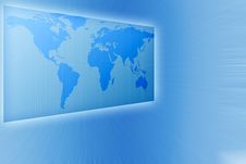 Business World Map In Blue Tones Royalty Free Stock Photography Business World Map In Blue Tones Royalty Free Stock Photography
