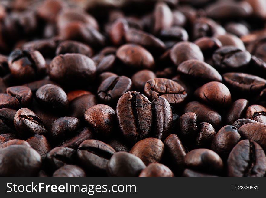 Close up of coffee bean background