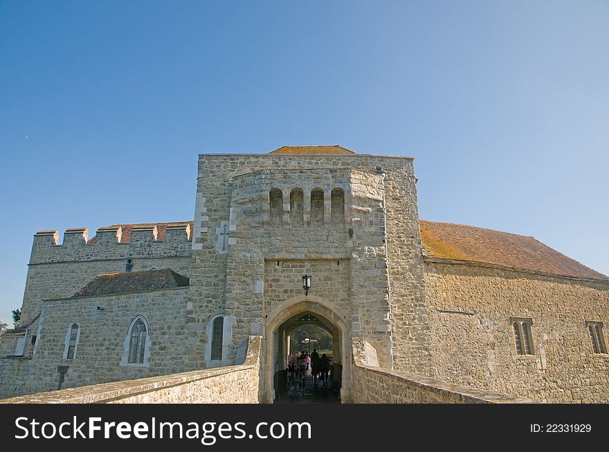 The historic building of leeds castle in kent in england. The historic building of leeds castle in kent in england