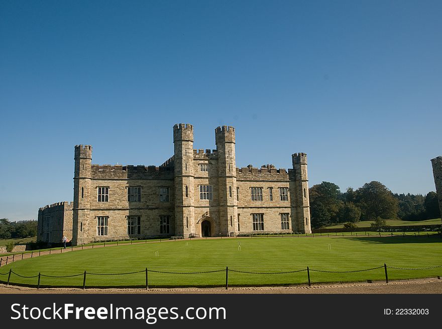 The historic building of leeds castle 
in kent in england. The historic building of leeds castle 
in kent in england