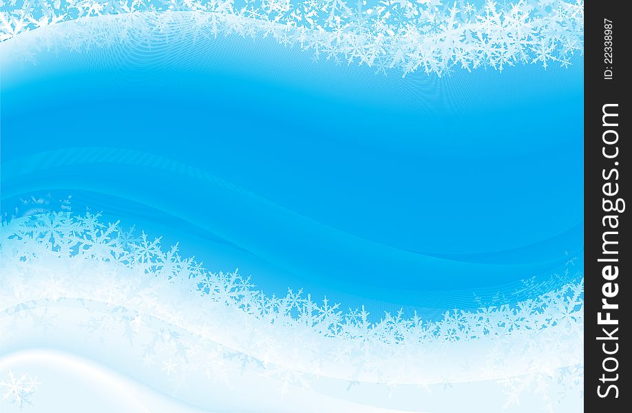Vector winter background with many snowflakes. Vector winter background with many snowflakes.
