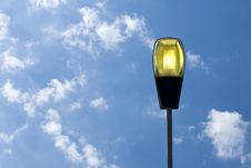 Lamp Post, Blue Sky. Stock Image