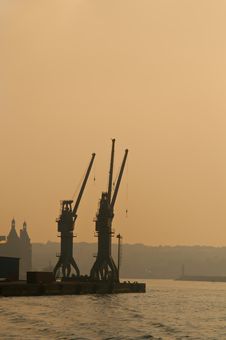 Ship Cranes Stock Images