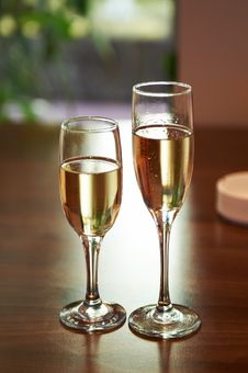 Two Glasses Of Champagne Royalty Free Stock Photo Two Glasses Of Champagne Royalty Free Stock Photo