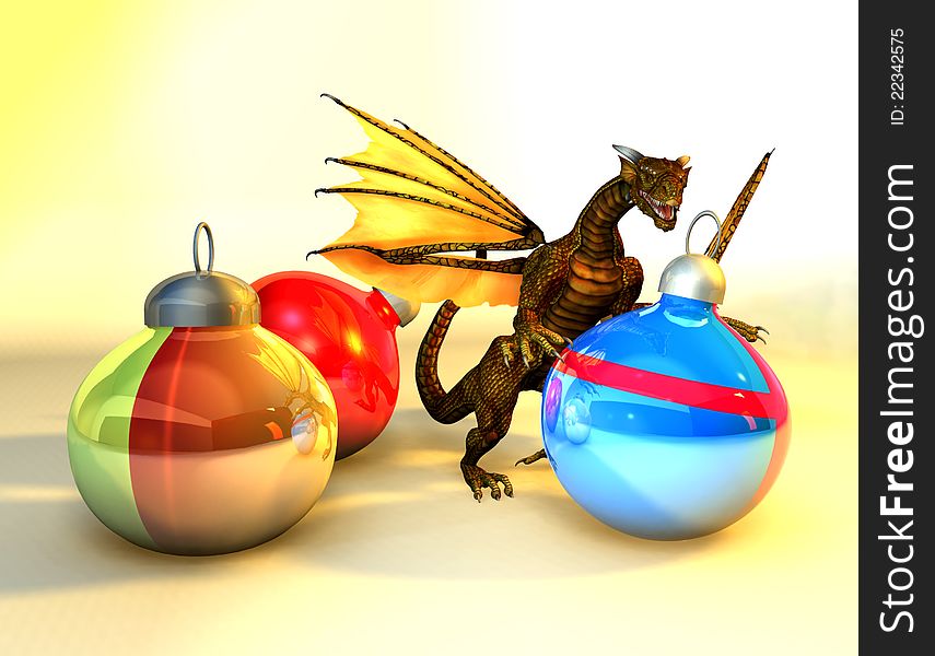 The image of a New Year's dragon. The image of a New Year's dragon