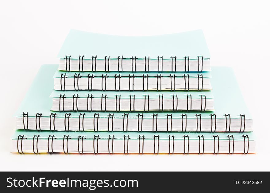 Stack of ring binder books. Stack of ring binder books