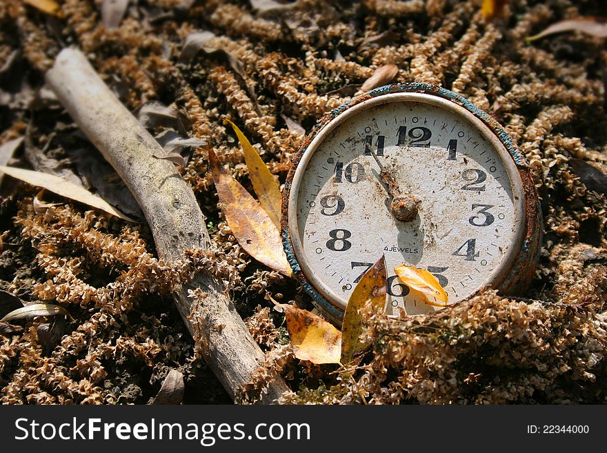 An old antique clock