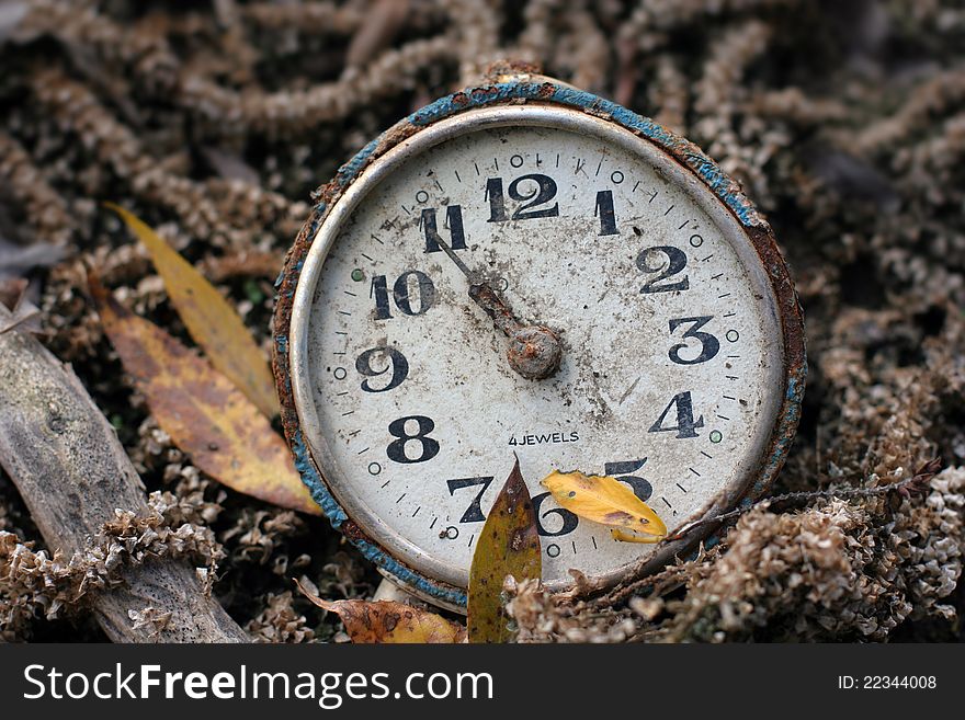 An old antique clock