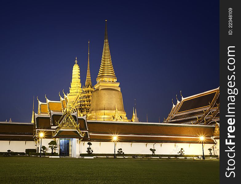 Royal palace (Wat Phra Kaew) in Bangkok, Thailand. Royal palace (Wat Phra Kaew) in Bangkok, Thailand