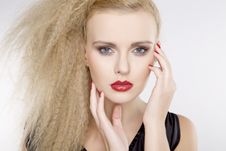Young Pretty Woman With Beautiful Blond Hairs Royalty Free Stock Photo