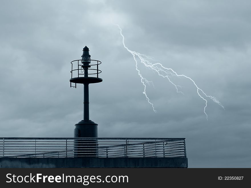 Storm over the pier