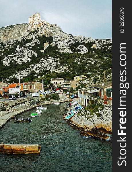 A little fishing port in the south of France.