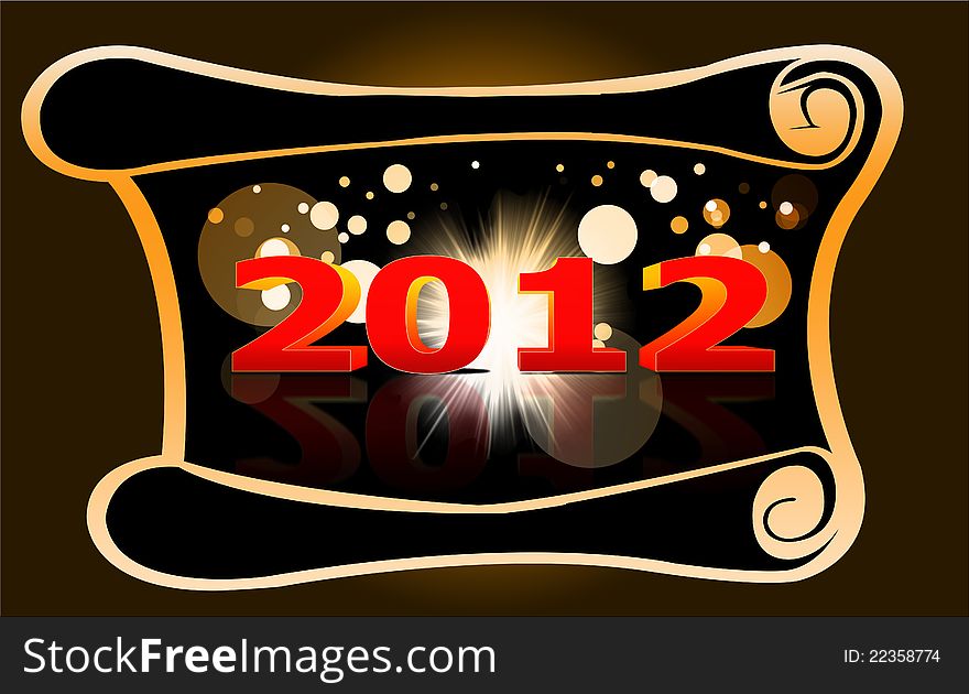 New year 2012 background with stars
