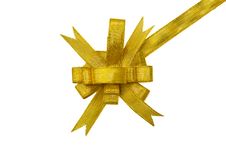 Golden Gift Bow Royalty Free Stock Images Golden Gift Bow Royalty Free Stock Images