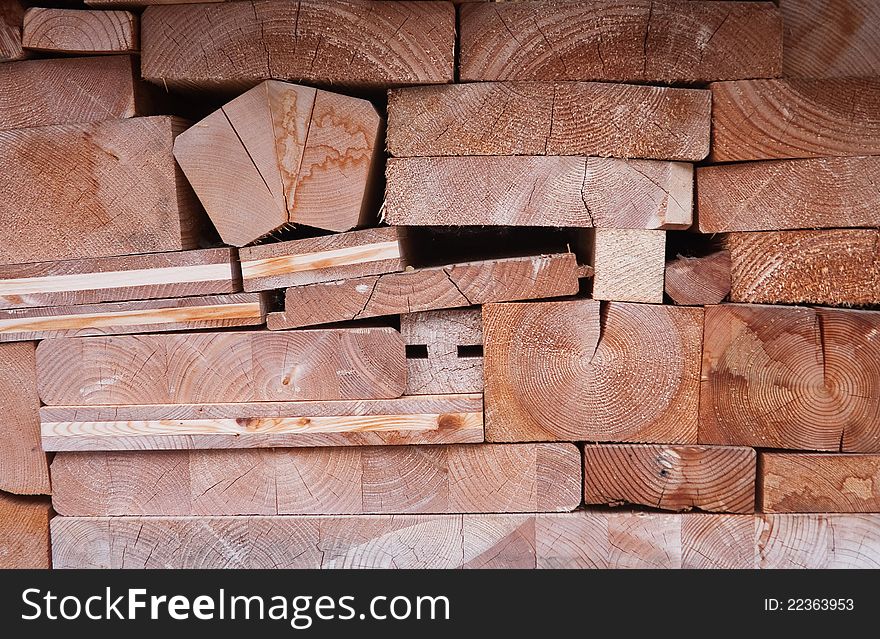 Firewood Stacked In A Pile