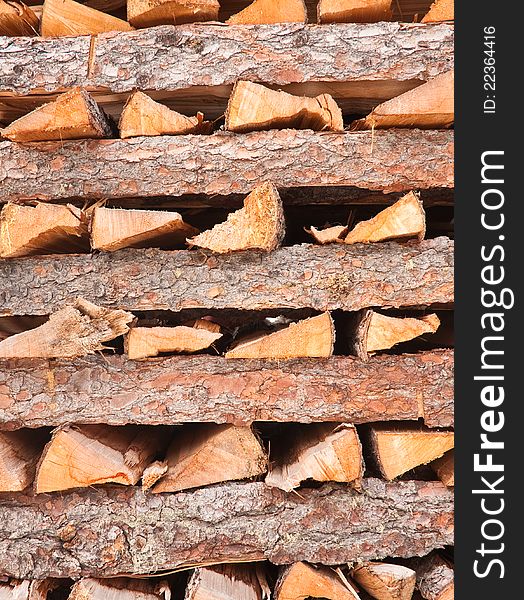 A firewood stacked in a pile