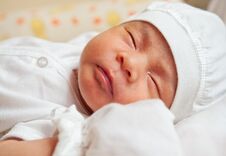 Newborn Sleeping Stock Image Newborn Sleeping Stock Image