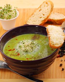 Green Pea Soup Stock Image Green Pea Soup Stock Image
