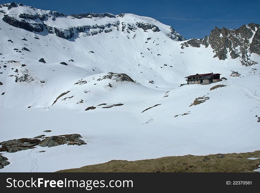 Snow Covered Landscape In The Mountains