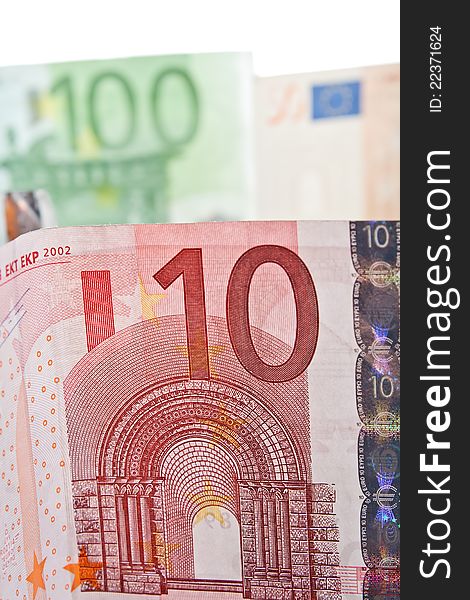 10 euro bill close up