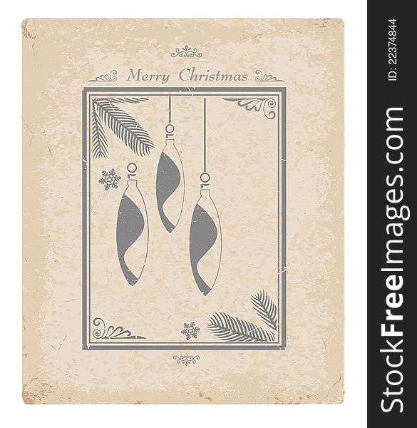 Stylized image of a vintage Christmas card