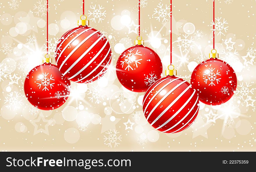 Christmas background with balls. Vector illustration. Christmas background with balls. Vector illustration