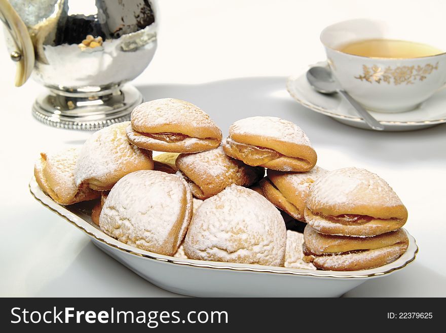 Sweet,biscuits on white background. Sweet,biscuits on white background