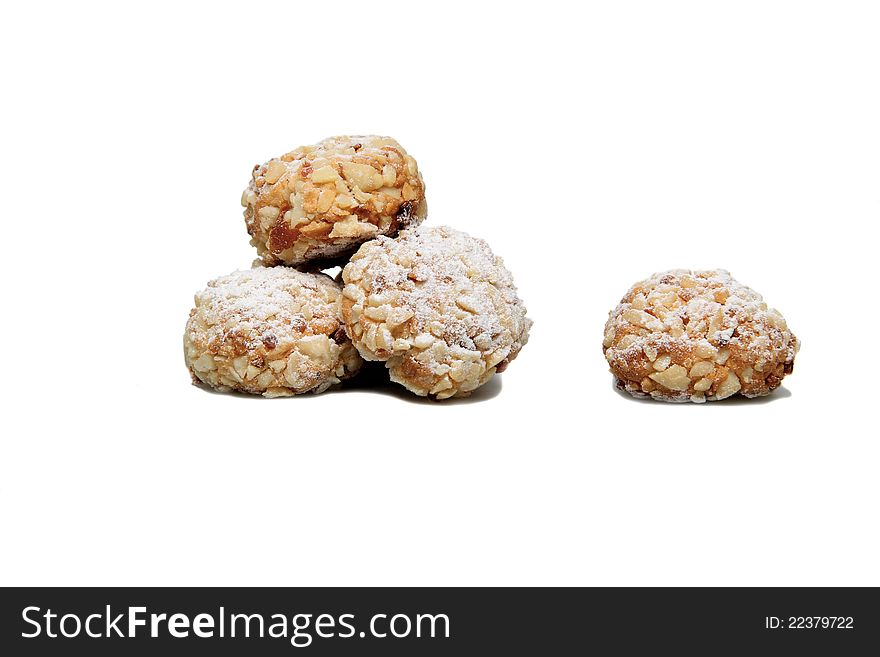 Sweet,biscuits on white background. Sweet,biscuits on white background