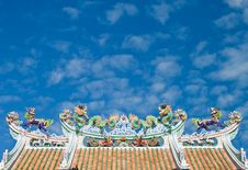 The Dragon On Roof Royalty Free Stock Photos The Dragon On Roof Royalty Free Stock Photos