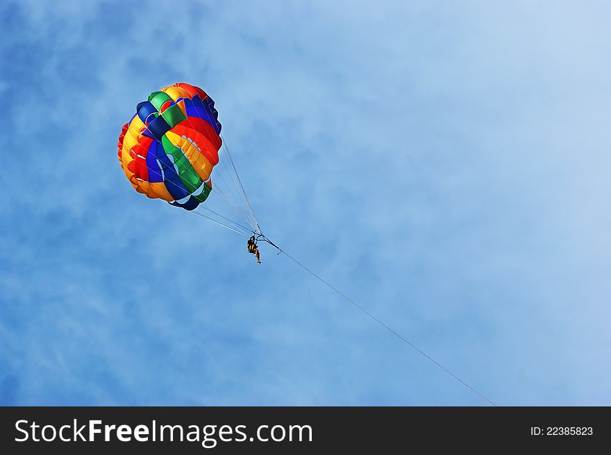 Parasailing on a sunny day