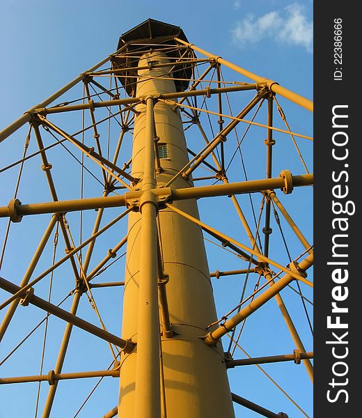 Upward view of a lighthouse