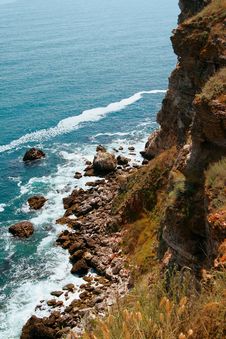 Precipitous Coast. Kaliakra, Bulgaria. Royalty Free Stock Photos Precipitous Coast. Kaliakra, Bulgaria. Royalty Free Stock Photos