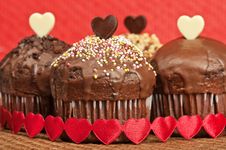 Valentine Muffins Royalty Free Stock Photo